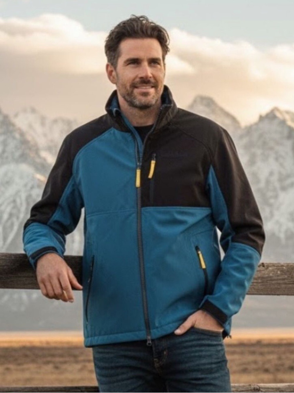 Timberland Black and Blue Performance Jacket - Size Medium